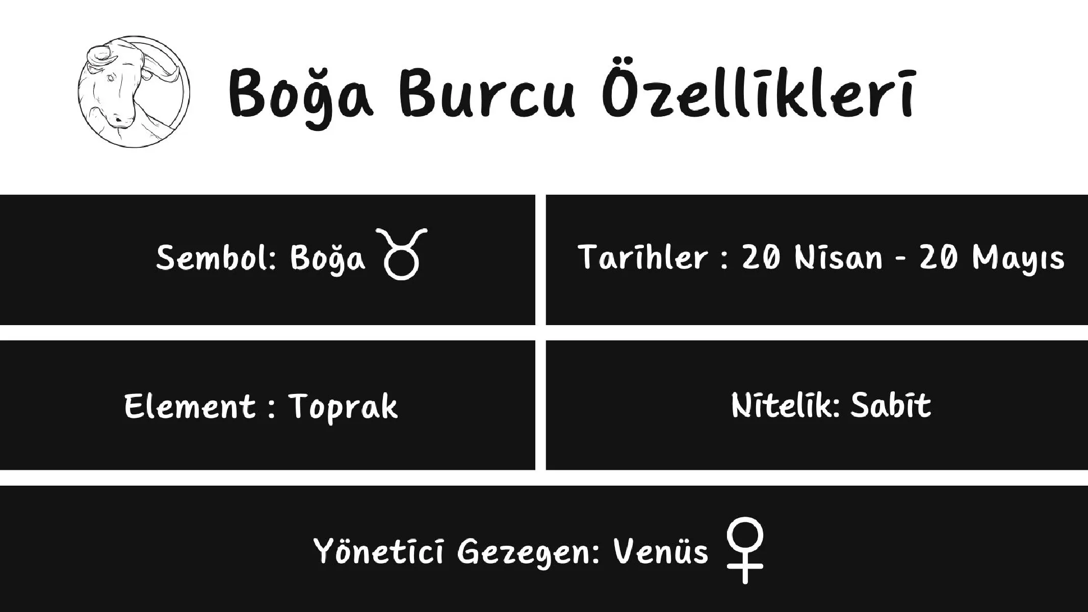 Boğa Burcu Genel Özellikleri