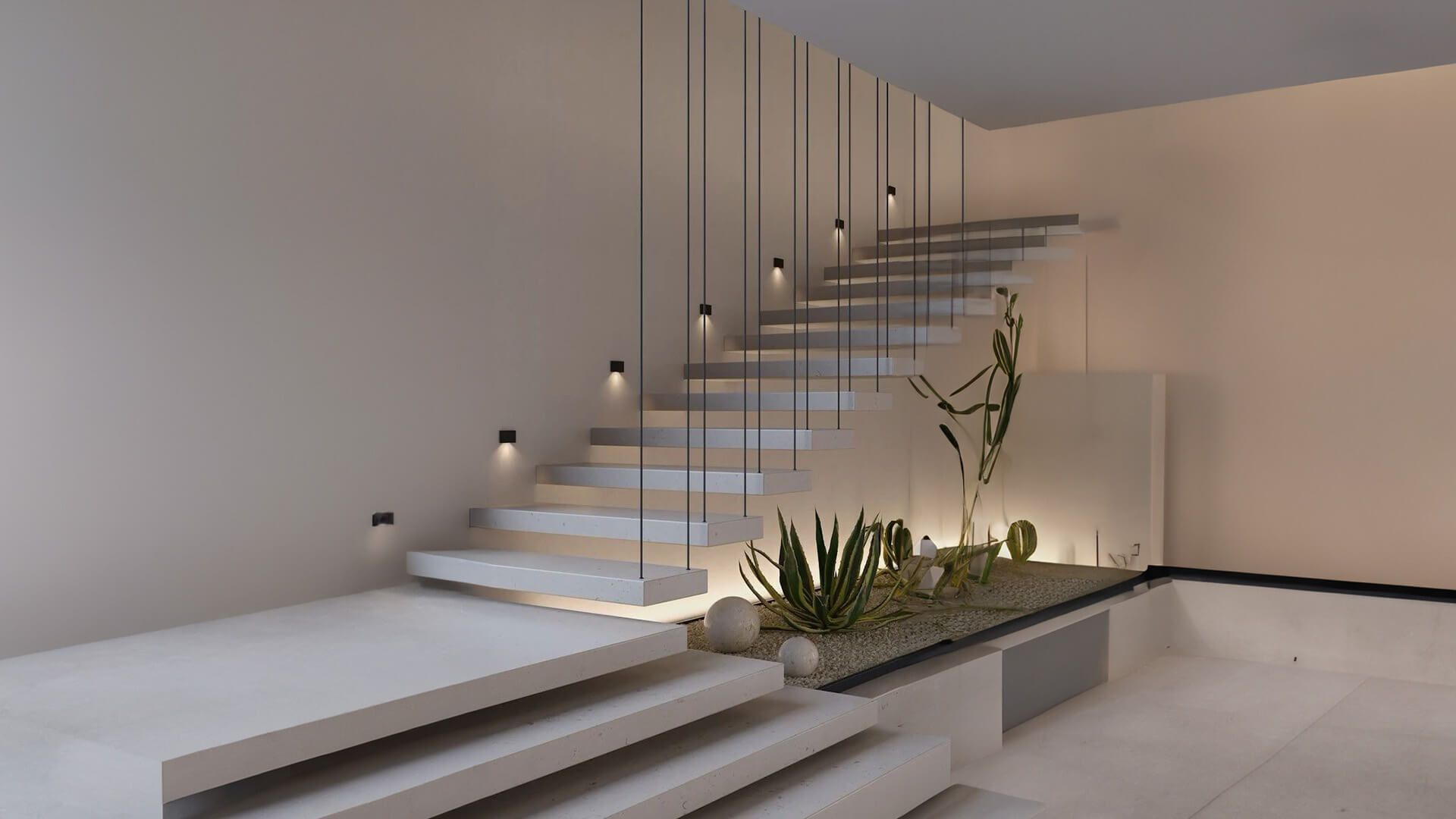 Müze sessizliğinde, minimalist yaşam alanları