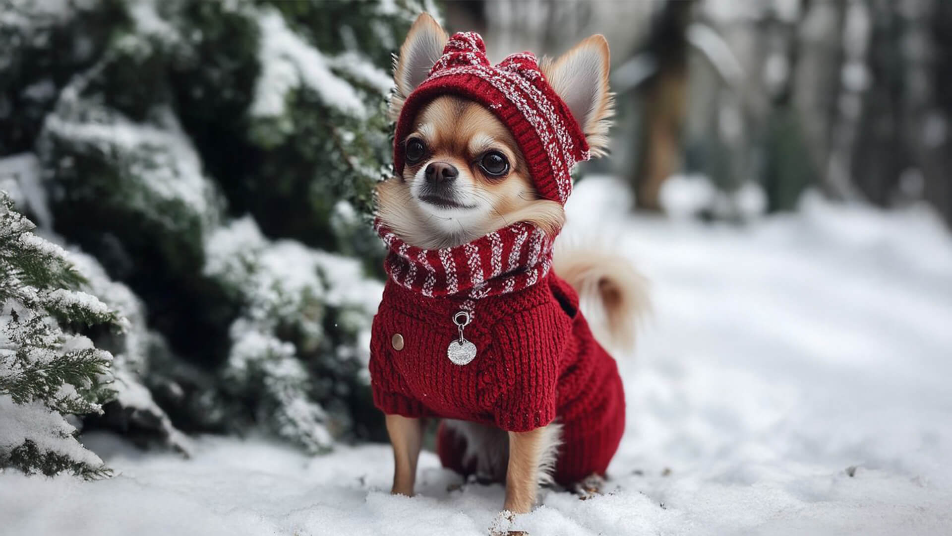 Mutluluk Kaynağı Şapka Takan Sevimli Köpekler -