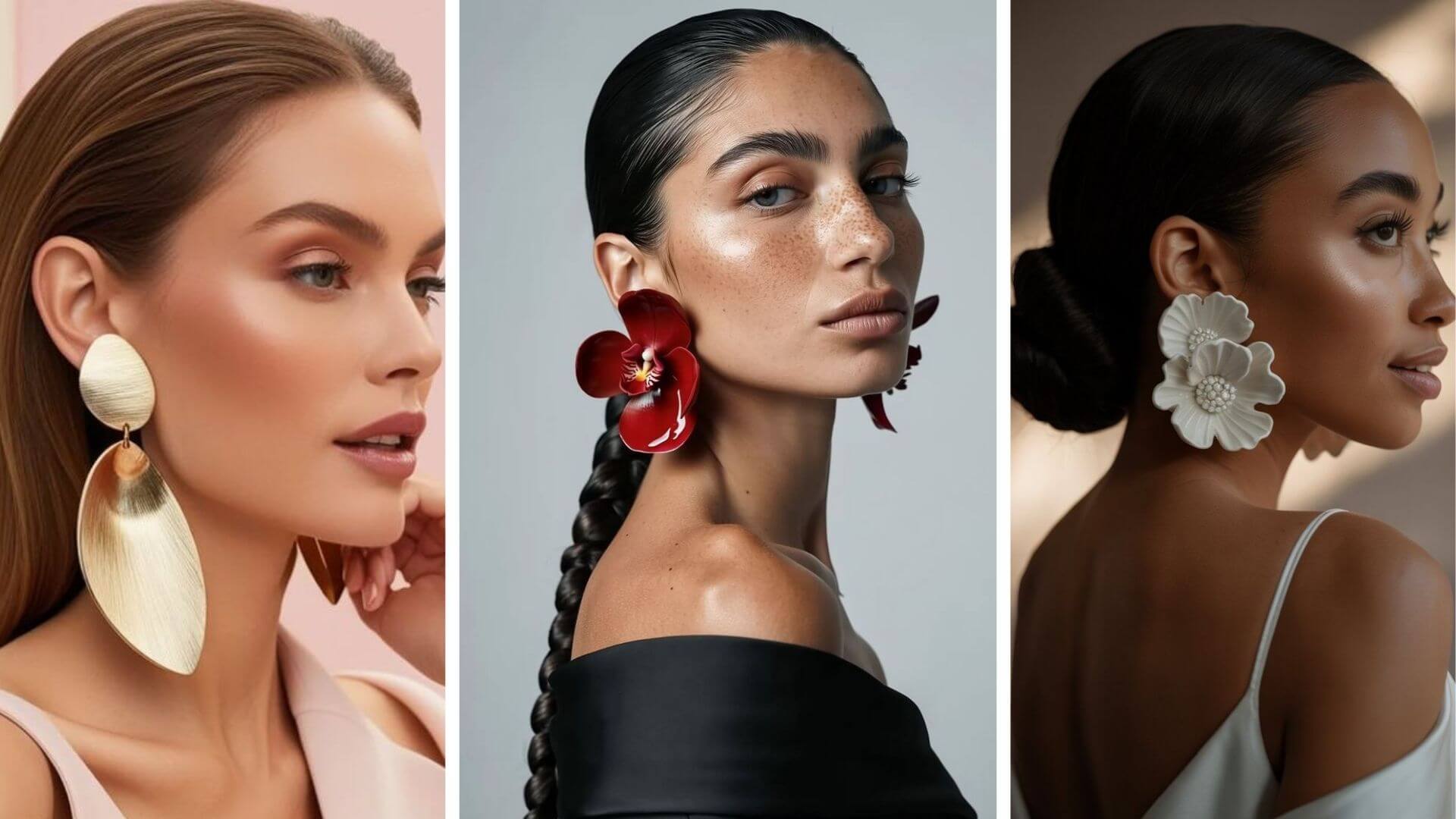 Büyük küpe kombinleri