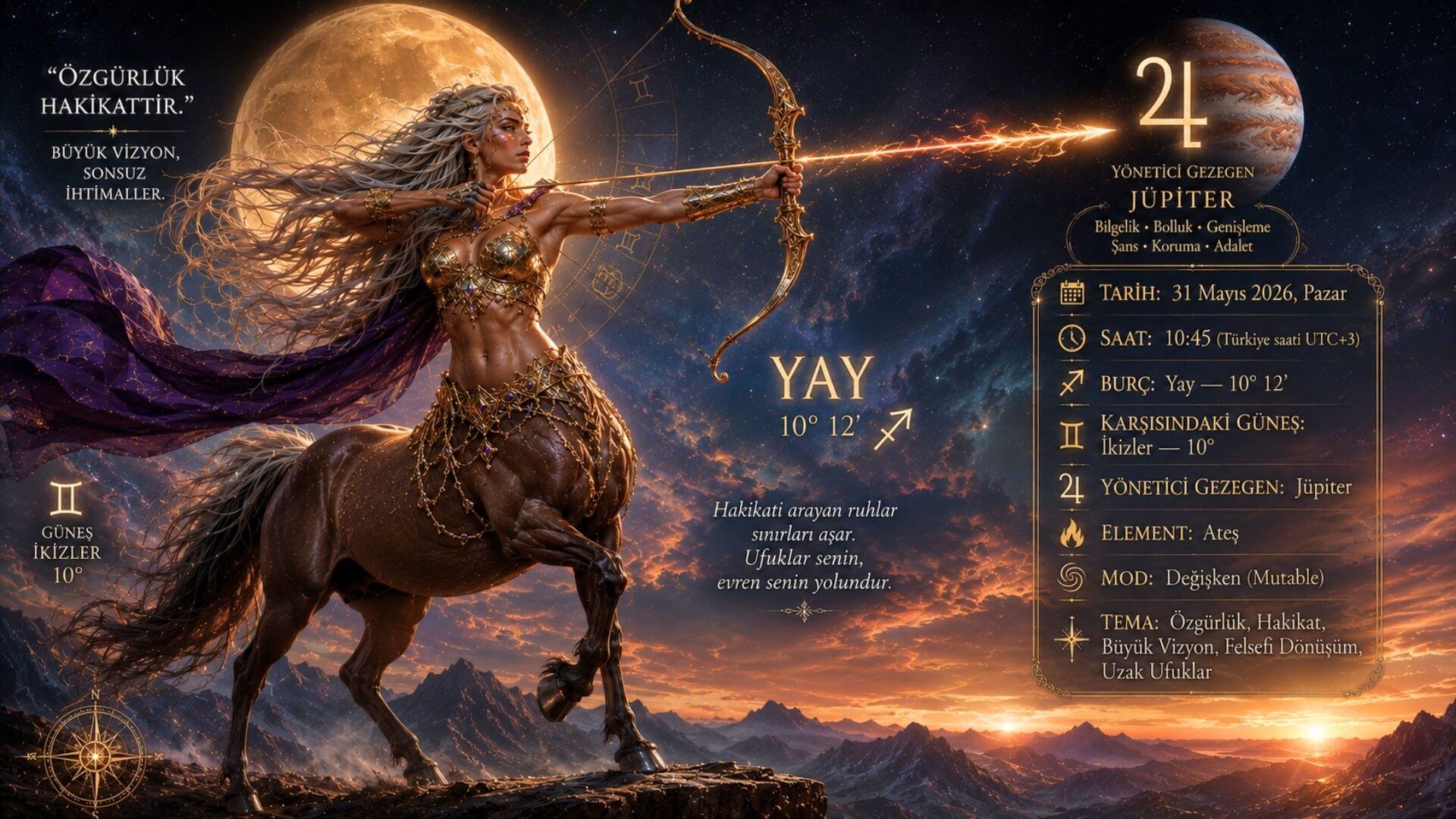 31 Mayıs 2026 Yay Dolunayı