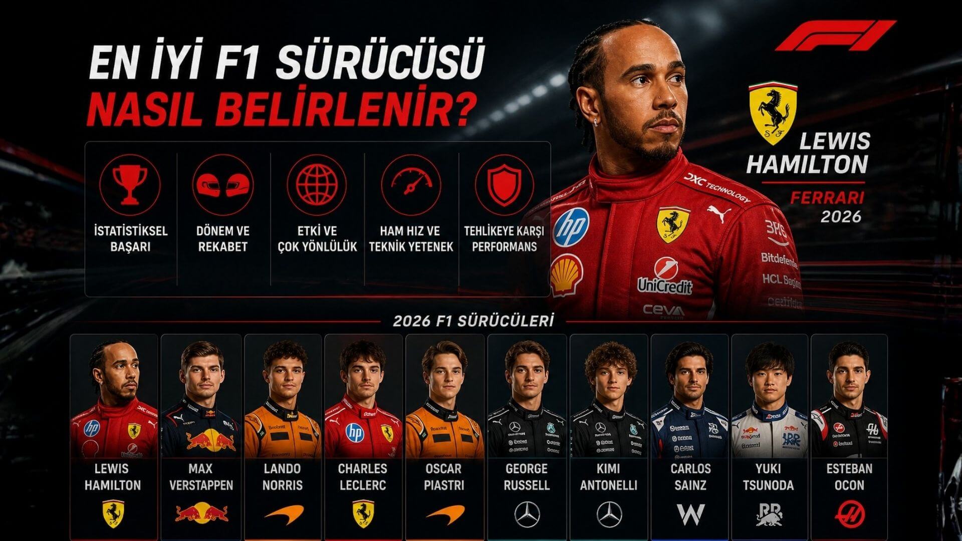 F1 Tarihinin En İyi Sürücüleri